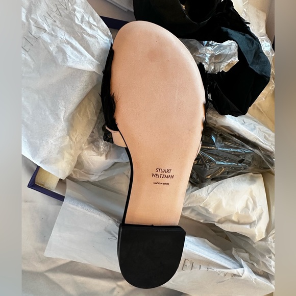 Stuart Weitzman black flats with studs & feathers. Gorgeous shoe! - Picture 5 of 6